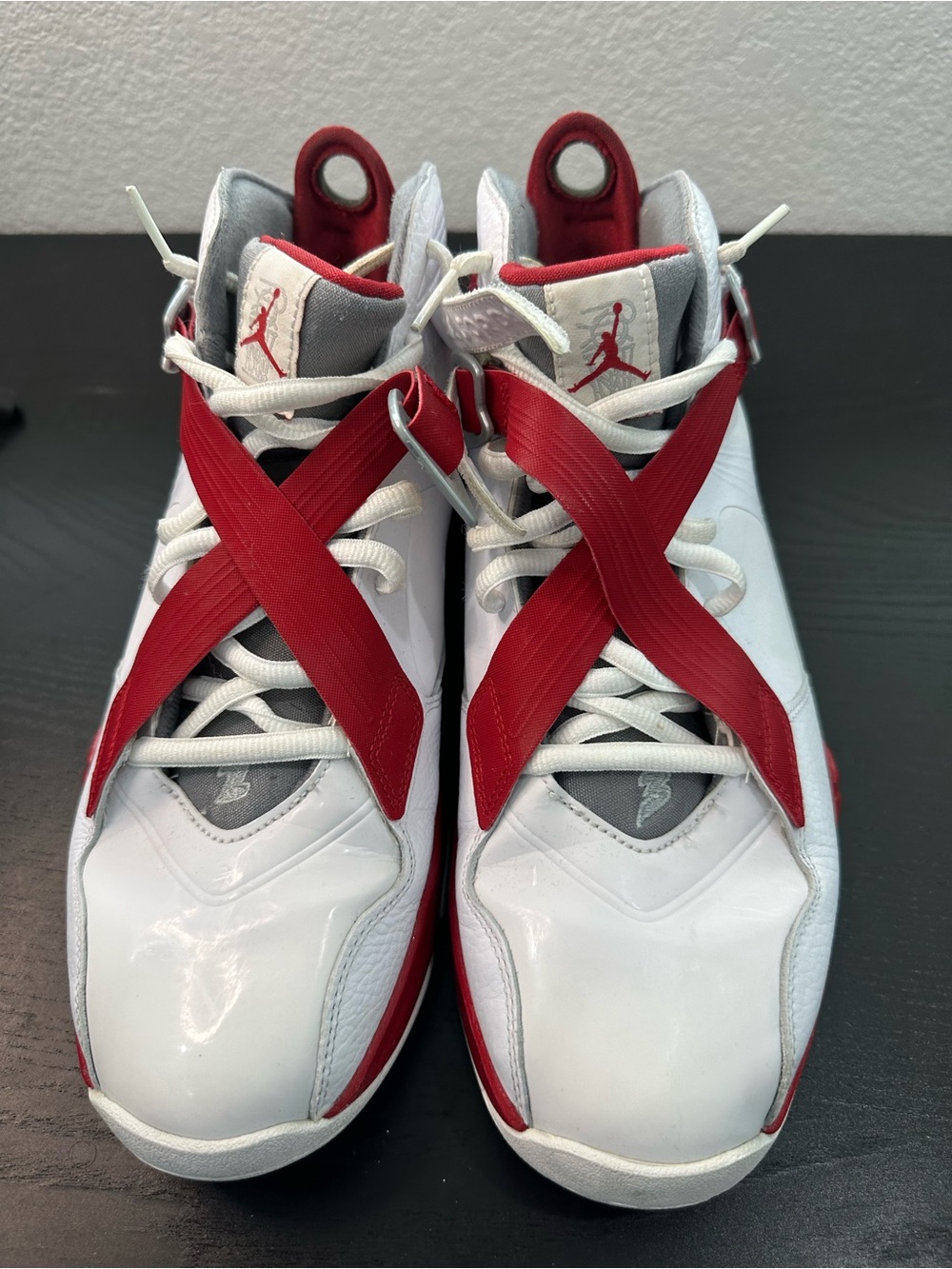 Jordan Men’s Athletic Shoes — White and Red